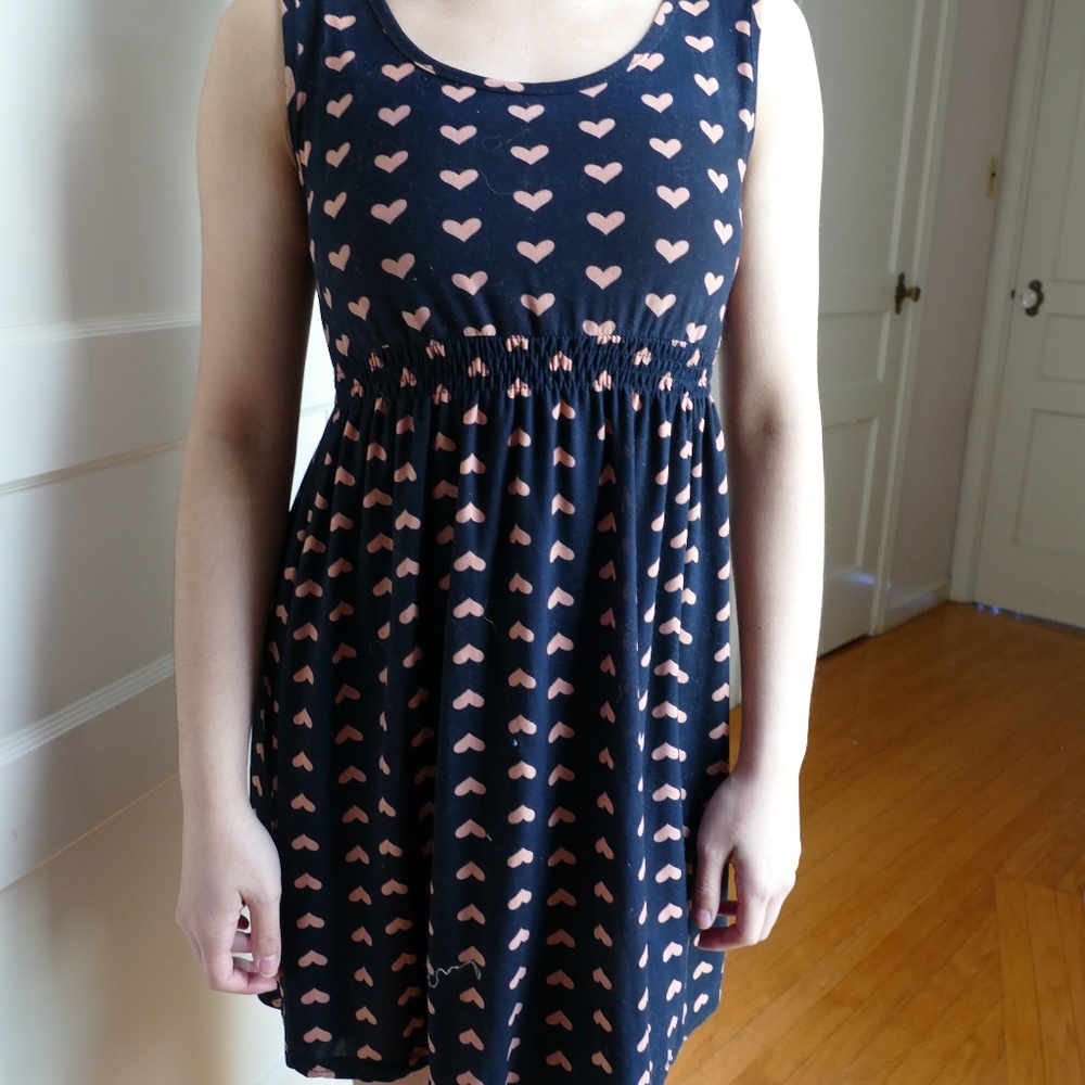 Sweet Heart Pattern Skater Dress